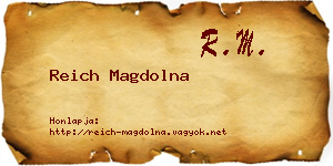 Reich Magdolna névjegykártya